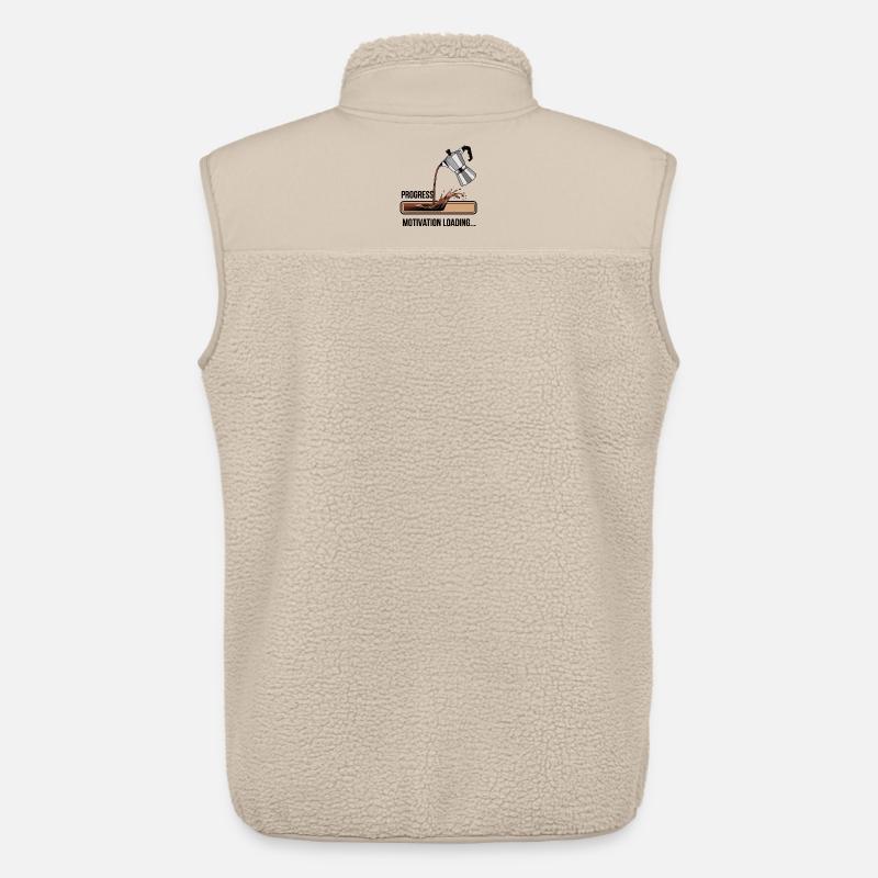 Kaffee Lover Shirt – Motivation Loading Progress - Unisex Sherpaweste von Stanley/Stella - Beige