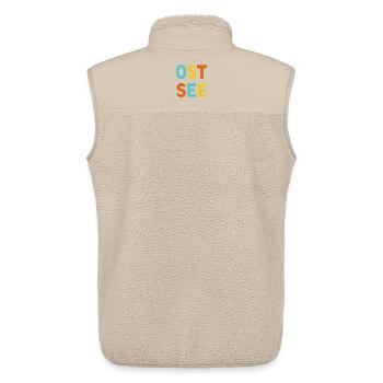 Mein Lieblingsort Ostsee Retro Küsten Design - Unisex Sherpaweste von Stanley/Stella - Beige - Hinten - AI Model Male 178 light (178cm)