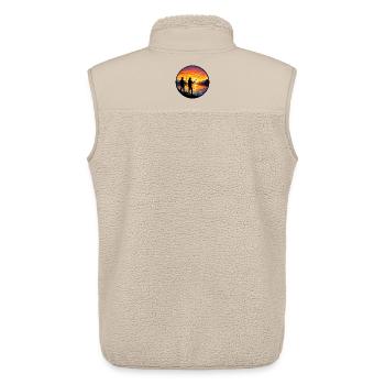 Angler Sonnenuntergang am See - Unisex Sherpaweste von Stanley/Stella - Beige - Hinten - AI Model Male 178 light (178cm)
