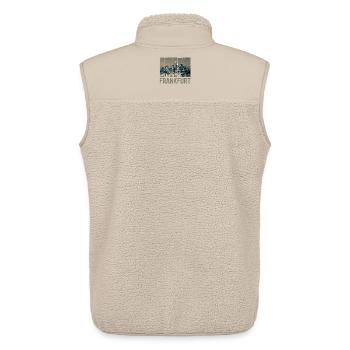 Frankfurt Deutschland Skyline Fine Art Souvenir - Unisex Sherpaweste von Stanley/Stella - Beige - Hinten - AI Model Male 178 light (178cm)