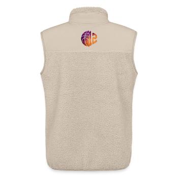 NUMMER 12 BASKETBALL 12. GEBURTSTAG - Unisex Sherpaweste von Stanley/Stella - Beige - Hinten - AI Model Male 178 light (178cm)