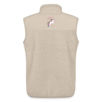 1. Geburtstag Einhorn Mädchen Ich bin schon 1 - Unisex Sherpaweste von Stanley/Stella - Beige - Hinten - AI Model Male 178 light (178cm)