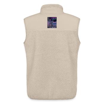 Astronomie Humor Grauer Pixel Galaxie - Unisex Sherpaweste von Stanley/Stella - Beige - Hinten - AI Model Male 178 light (178cm)