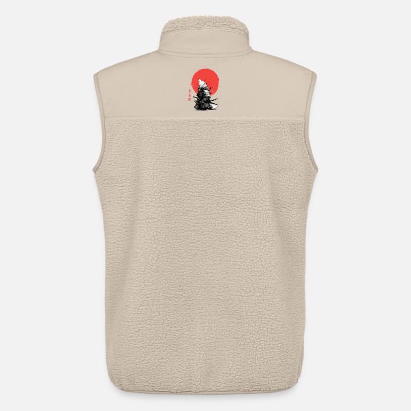 Wolf Samurai under Crimson Sun - Unisex Sherpa Gilet by Stanley/Stella - beige