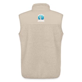 Coolste Jungs gehen Bogenschießen - Bogensport - Unisex Sherpaweste von Stanley/Stella - Beige - Hinten - AI Model Male 178 light (178cm)