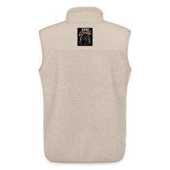 Stay Loyal Dog Shirt Hund Cool Design Streetwear - Unisex Sherpaweste von Stanley/Stella - Beige - Hinten - AI Model Male 178 light (178cm)