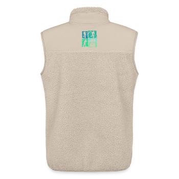 Quilles Skittles Graphique rétro pour les joueurs de quilles - Veste sans manches sherpa unisexe Stanley/Stella - beige - Dos - AI Model Male 178 light (178cm)