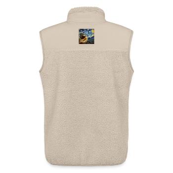 Nuit étoilée de paresse - Veste sans manches sherpa unisexe Stanley/Stella - beige - Dos - AI Model Male 178 light (178cm)