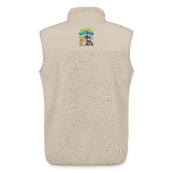 5 . Birthday Football - Unisex Sherpa Gilet by Stanley/Stella - beige - Back - AI Model Male 178 light (178cm)