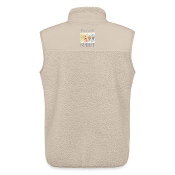 Fruit de l’Esprit Femmes chrétiennes - Veste sans manches sherpa unisexe Stanley/Stella - beige - Dos - AI Model Male 178 light (178cm)