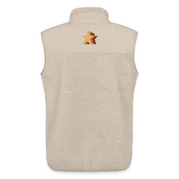 Star Star Stack Star Silhouette Stars - Unisex Sherpa Gilet by Stanley/Stella - beige - Back - AI Model Male 178 light (178cm)