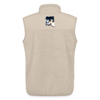 Pingouin mignon - Cadeau pour l’amoureux des manchots - Veste sans manches sherpa unisexe Stanley/Stella - beige - Dos - AI Model Male 178 light (178cm)