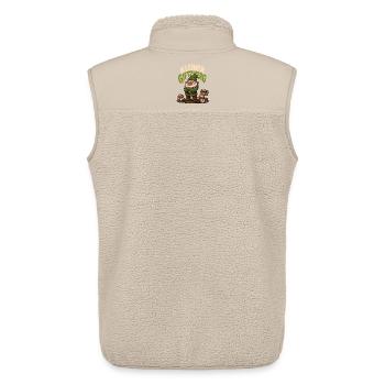 Kleiner Giftzwerg – Frecher Humor Spruch - Unisex Sherpaweste von Stanley/Stella - Beige - Hinten - AI Model Male 178 light (178cm)