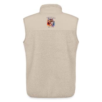 Exotische Kurzhaarkatze Papa - Unisex Sherpaweste von Stanley/Stella - Beige - Hinten - AI Model Male 178 light (178cm)