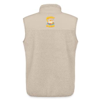 Mentally on Vacation Duck - Unisex Sherpa Gilet by Stanley/Stella - beige - Back - AI Model Male 178 light (178cm)