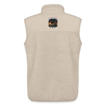 Viking Ship Flame Horizon - Unisex Sherpa Gilet by Stanley/Stella - beige - Back - AI Model Male 178 light (178cm)