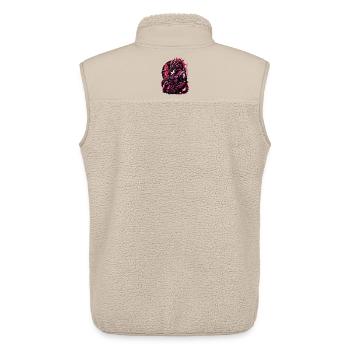 Japanese Dragon Racer - Unisex Sherpa Gilet by Stanley/Stella - beige - Back - AI Model Male 178 light (178cm)