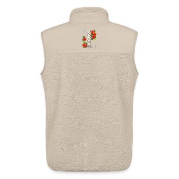 Mallorca feeling with hibiscus & tropical leaves - Unisex Sherpa Gilet by Stanley/Stella - beige - Back - AI Model Male 178 light (178cm)