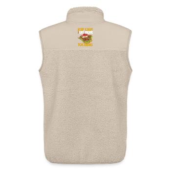 Keep Calm - Tostadas - Unisex Sherpaweste von Stanley/Stella - Beige - Hinten - AI Model Male 178 light (178cm)