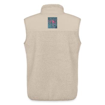 Rot Weißer Oktopus - Unisex Sherpaweste von Stanley/Stella - Beige - Hinten - AI Model Male 178 light (178cm)