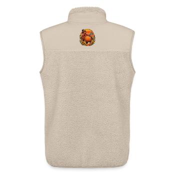 Thanksgiving Truthahn Ultraschall Retro Baby - Unisex Sherpaweste von Stanley/Stella - Beige - Hinten - AI Model Male 178 light (178cm)