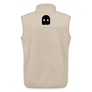 Minimal Ghost – Minimalistischer Geist Silhouette - Unisex Sherpaweste von Stanley/Stella - Beige - Hinten - AI Model Male 178 light (178cm)
