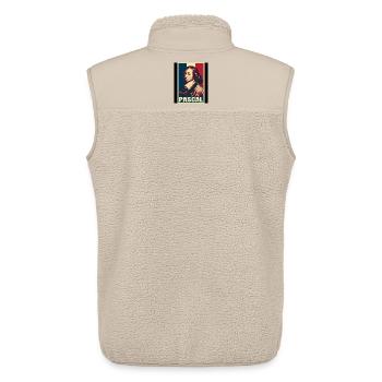 Blaise Pascal France Pop Art - Unisex Sherpaweste von Stanley/Stella - Beige - Hinten - AI Model Male 178 light (178cm)