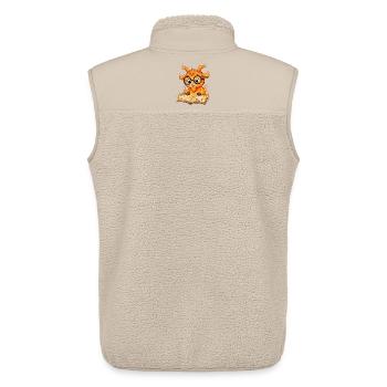 Leseratte Feuer Ziege Shirt 2027  - Unisex Sherpaweste von Stanley/Stella - Beige - Hinten - AI Model Male 178 light (178cm)