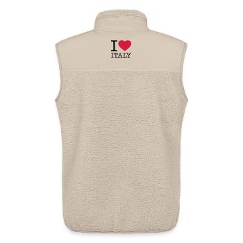 I LOVE ITALY Italien - Unisex Sherpa Gilet by Stanley/Stella - beige - Back - AI Model Male 178 light (178cm)