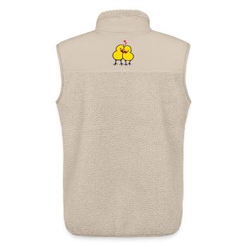chicks in love (b) - Veste sans manches sherpa unisexe Stanley/Stella - beige - Dos - AI Model Male 178 light (178cm)