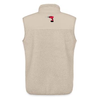 Une perceuse sans fil - Veste sans manches sherpa unisexe Stanley/Stella - beige - Dos - AI Model Male 178 light (178cm)