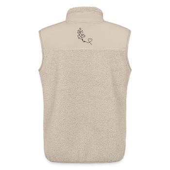 Kopfhörer mit Noten - Unisex Sherpaweste von Stanley/Stella - Beige - Hinten - AI Model Male 178 light (178cm)