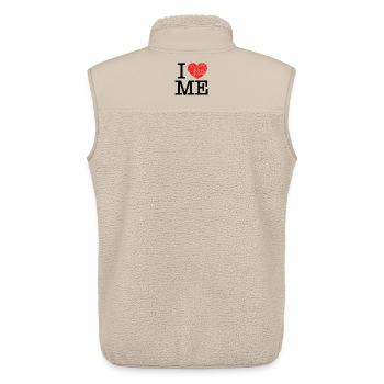 I love me - Veste sans manches sherpa unisexe Stanley/Stella - beige - Dos - AI Model Male 178 light (178cm)