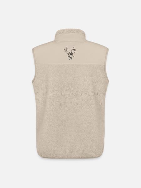 cross arm tattoo - Veste sans manches sherpa unisexe Stanley/Stella - beige