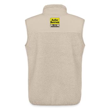 Rente Rentner Außer Betrieb,Ruhestand(25) - Unisex Sherpaweste von Stanley/Stella - Beige - Hinten - AI Model Male 178 light (178cm)