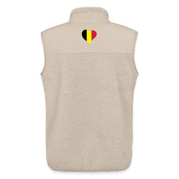 Belgische Herz - Unisex Sherpaweste von Stanley/Stella - Beige - Hinten - AI Model Male 178 light (178cm)