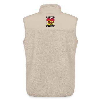 Junggesellenabschied , Polter Crew , JGA (25) - Unisex Sherpaweste von Stanley/Stella - Beige - Hinten - AI Model Male 178 light (178cm)