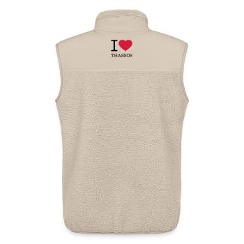 I LOVE THASSOS - Veste sans manches sherpa unisexe Stanley/Stella - beige - Dos - AI Model Male 178 light (178cm)