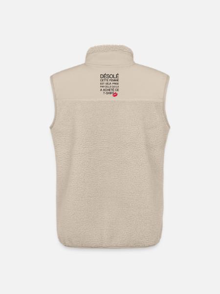 desole femme prise - Veste sans manches sherpa unisexe Stanley/Stella - beige