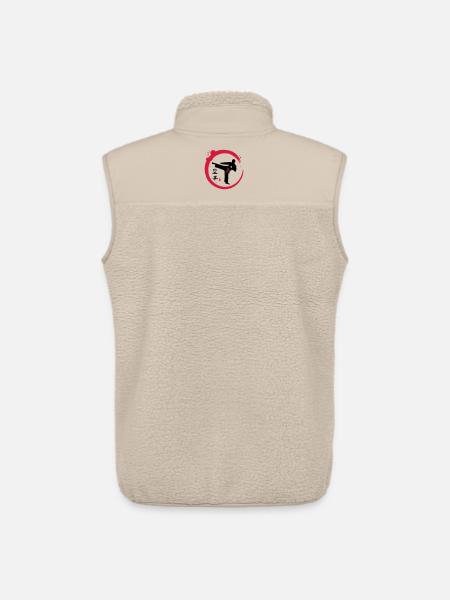 Karaté calligraphie - Veste sans manches sherpa unisexe Stanley/Stella - beige