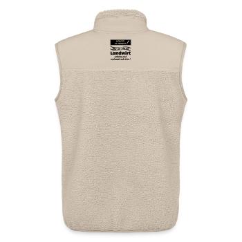 Landwirtschaft , Landwirt , Farmer , Nobody (25) - Unisex Sherpaweste von Stanley/Stella - Beige - Hinten - AI Model Male 178 light (178cm)