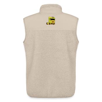 LKW-Fahrer Fernfahrer LKW Brummi - Unisex Sherpaweste von Stanley/Stella - Beige - Hinten - AI Model Male 178 light (178cm)