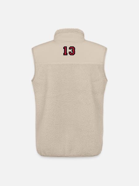 Le numéro 13 - numéro de treize - Veste sans manches sherpa unisexe Stanley/Stella - beige