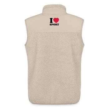 i love sport 2c - Unisex Sherpa Gilet by Stanley/Stella - beige - Back - AI Model Male 178 light (178cm)