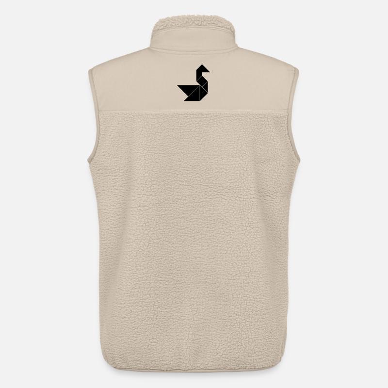 Tangram Schwan einfarbig - Unisex Sherpaweste von Stanley/Stella - Beige