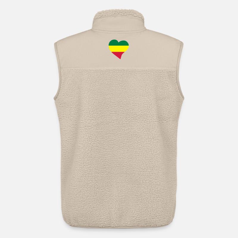 Rasta Herz - Unisex Sherpaweste von Stanley/Stella - Beige