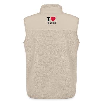 laufen der liebe i / Ich liebe Renn - Unisex Sherpaweste von Stanley/Stella - Beige - Hinten - AI Model Male 178 light (178cm)