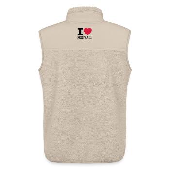 J’adore le football - Veste sans manches sherpa unisexe Stanley/Stella - beige - Dos - AI Model Male 178 light (178cm)