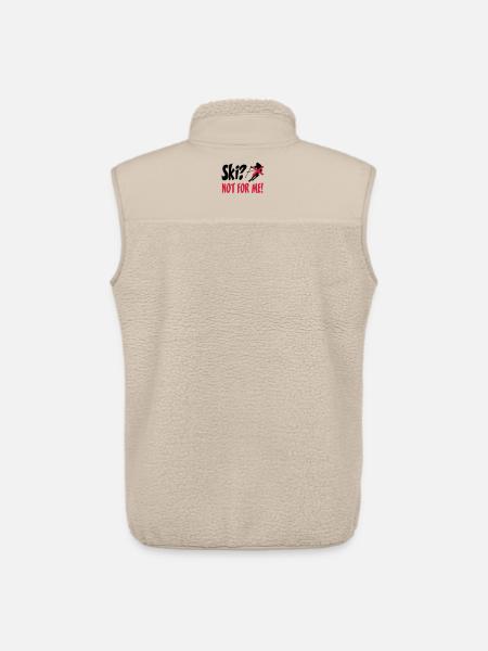 I hate skis - Unisex Sherpa Gilet by Stanley/Stella - beige
