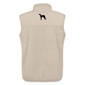 Greyhound Dog - Unisex Sherpa Gilet by Stanley/Stella - beige - Back - AI Model Male 178 light (178cm)